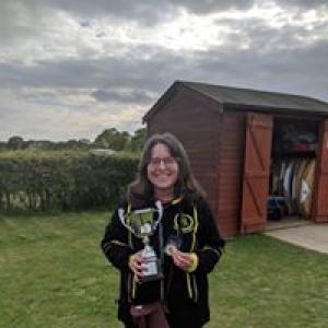 Teresa taking home first place at the Bill Tucker Memorial Shoot in Colchester.